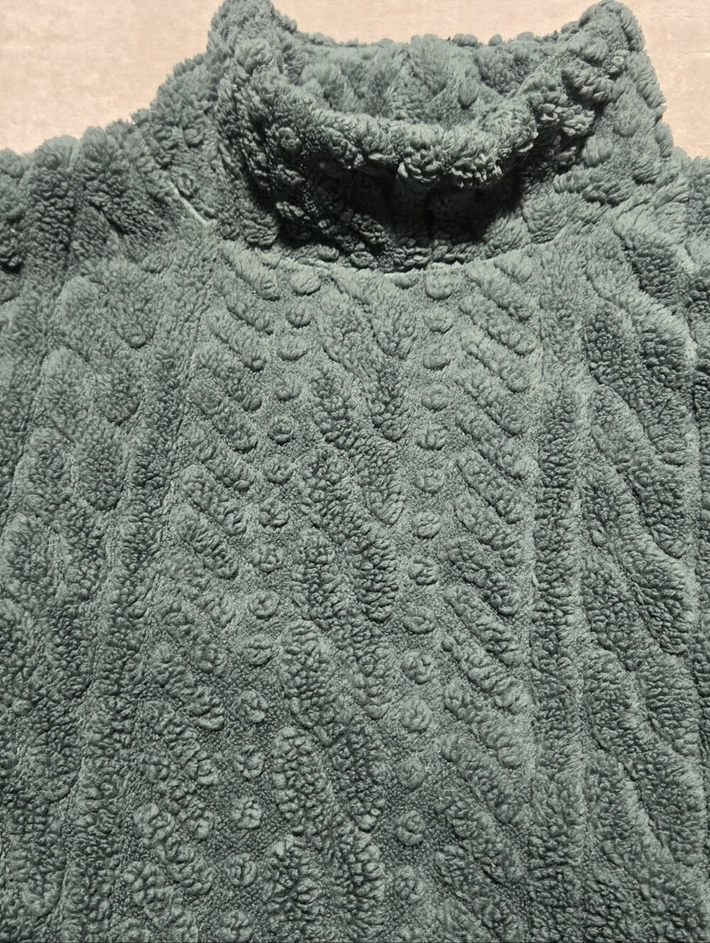 Eddie Bauer Plush Cable Mock Neck Sweater Women's Size Large Cozy Comfy Soft - Picture 2 of 6